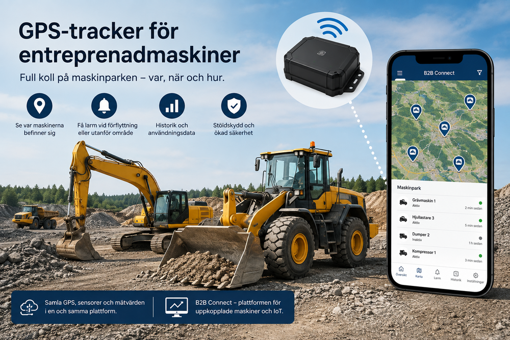 GPS-tracker för entreprenadmaskiner – full koll på maskinparken